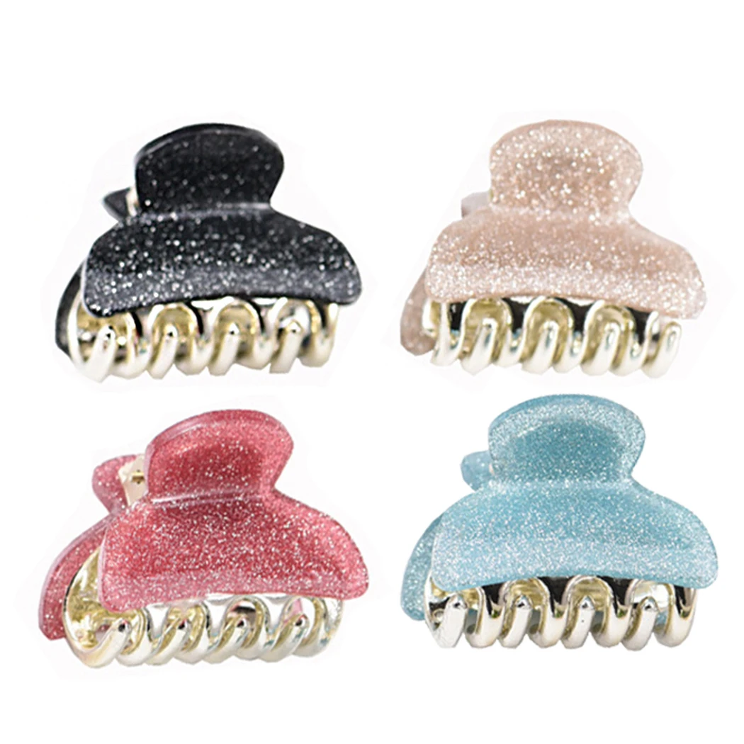 

4 шт. Модный маленький простой дикий геометрический коготь для волос для женщин девочек зажимы для волос Краб зажим для волос коготь аксессуары головной убор