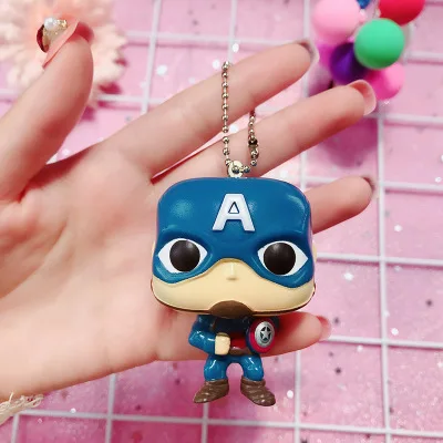 Модные Новые поп игрушки брелок Marvel Капитан Америка Железный человек брелок Дети Чудо Женщины брелок сумка Подвеска ювелирные изделия - Цвет: Big18