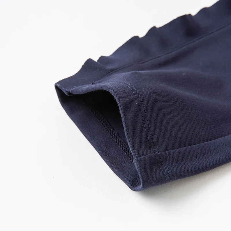 

DKS16641 dave bella spring 5Y-13Y kids girls fashion bow solid ruched pockets pants children boutique casual full-length pants