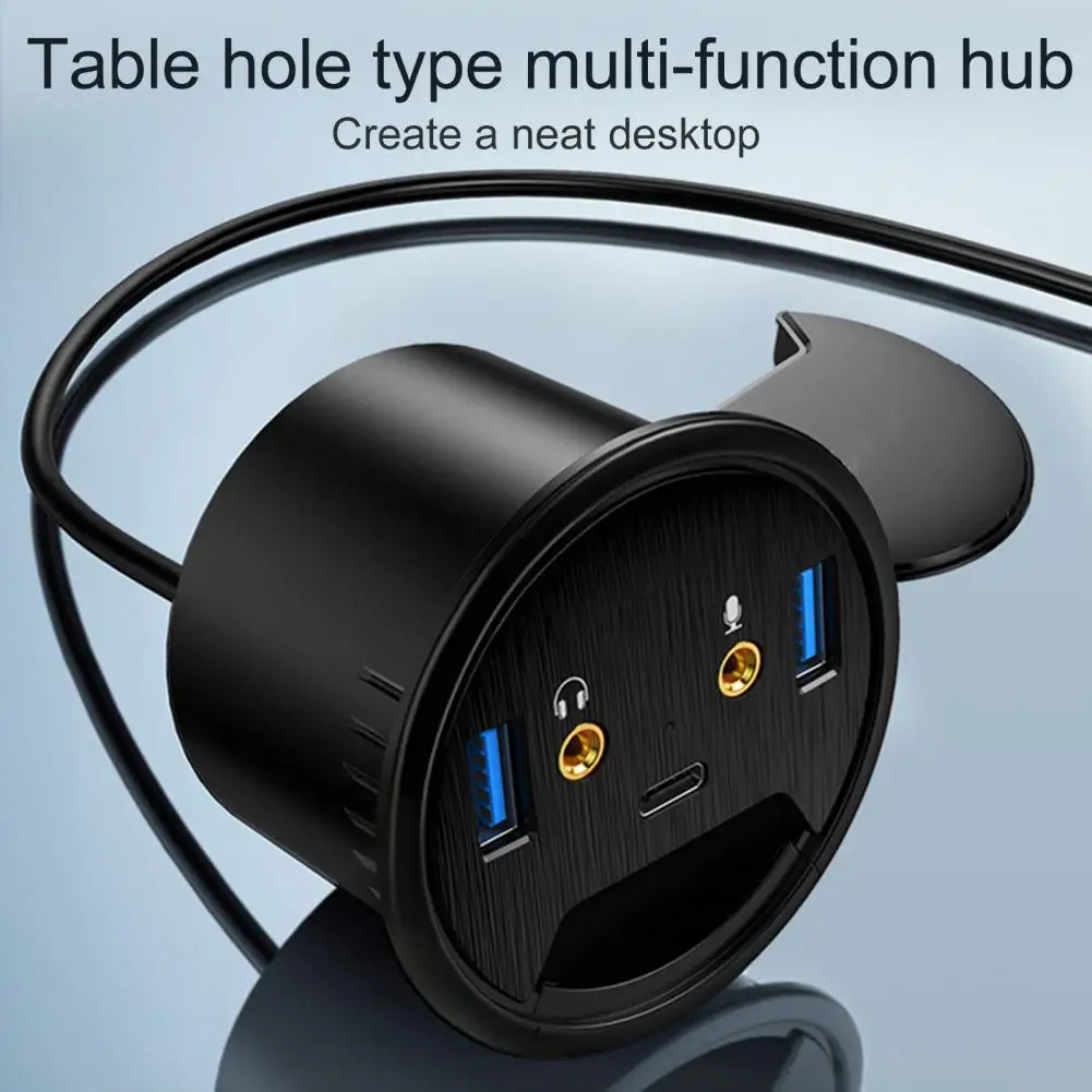 

USB Hub Grommet Instant Response USB3.0 5Gbps Transmission USB Power Adapter for PC Computer Office Supplies