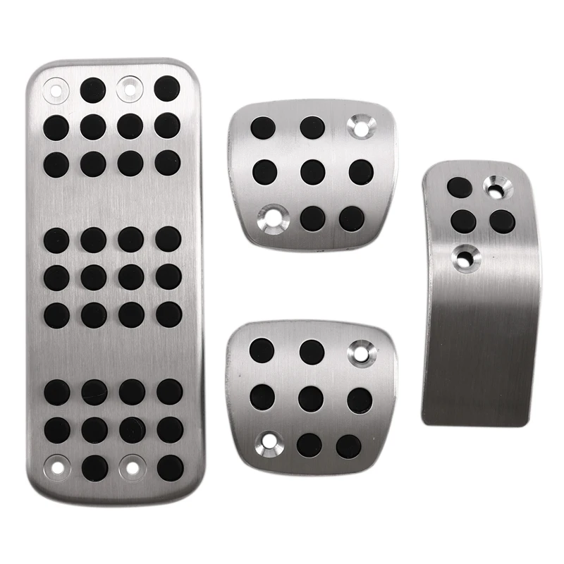 1 комплект серебристых наклеек на педаль тормоза акселератора и подножки