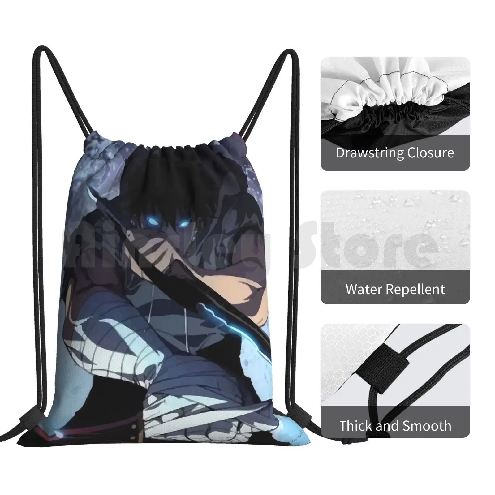 Рюкзак Igris сумка на шнурке спортивная для верховой езды скалолазания Sung Jin Woo Manga