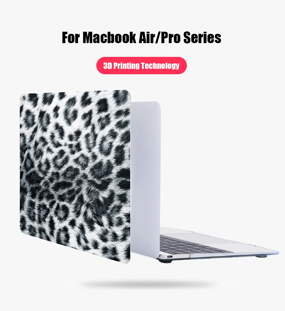 Чехол Sanmubaba для Macbook Air Pro retina 11, 12, 13, 15 дюймов, чехол с принтом кожи животных для Pro 13,3 15,4, сенсорная панель для ноутбука