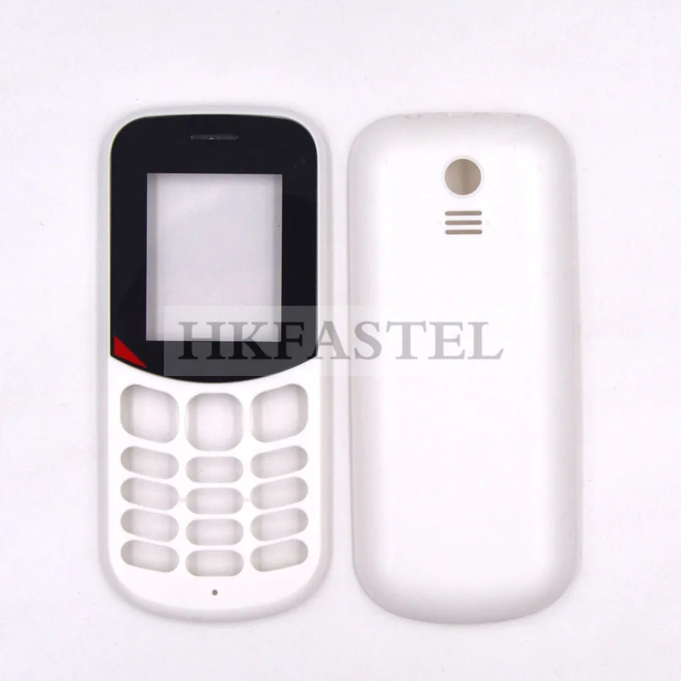 White No keypad HKFASTEL высококачественный корпус клавиатуры для Nokia 130 Dual SIM Полный Мобильный телефон чехол с клавиатурой - Цвет: White No keypad