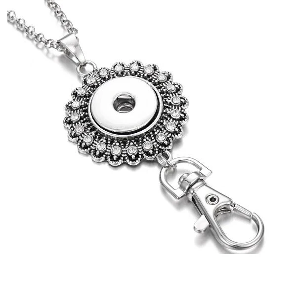 Оснастки ювелирные изделия кулон с кнопкой &amp ожерелье для женщин кристалл