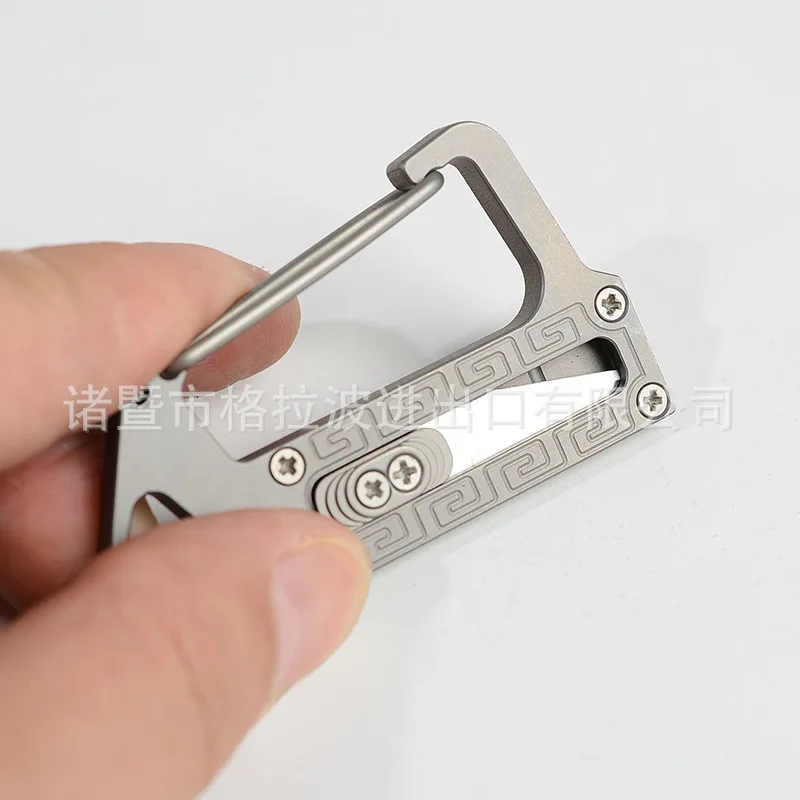 A164 TC4 титановый Многофункциональный подвесной EDC Мини нажимной нож открывалка для инструментов Открытый EDC инструмент