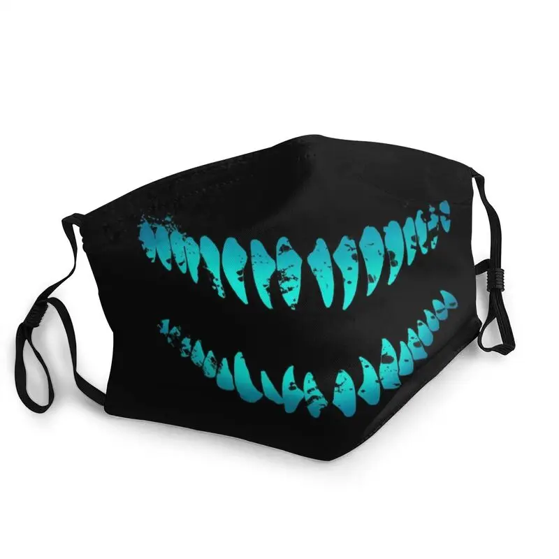 

Многоразовая маска для лица Neon Oni Monster Teeth унисекс, для косплея, для Хэллоуина, с демоном, Пылезащитная, защитный респиратор Mouth-Muffle