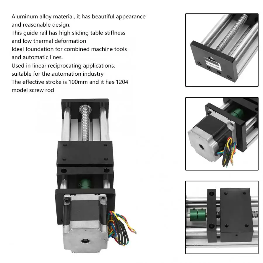 Двойной алюминиевый сплав вал шариковый винт линейный направляющий рельс с 57