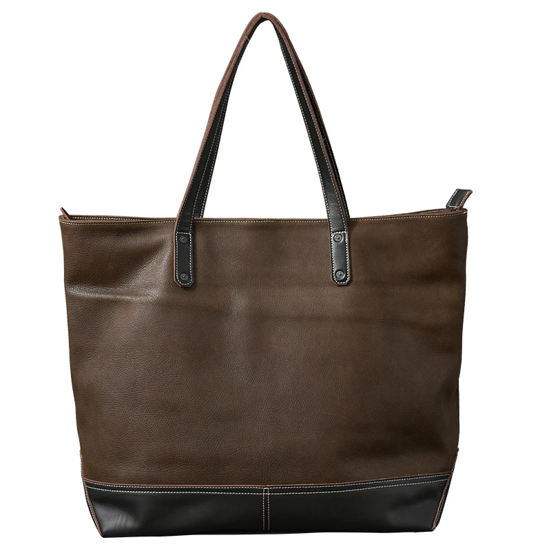 Очень большие женские и мужские сумки на плечо из натуральной кожи повседневные