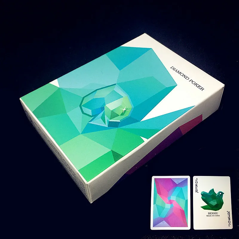 Тусклый лак 54 шт. Алмазная игровая коллекция карт черная гильзовая Бумага покер креативный подарок Волшебные стандартные карточки 88 мм* 63 мм - Цвет: Dull Polish Style