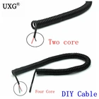 1 шт. DIY spring curl line usb 2,0 line usb 4-жильный провод micro usb mini usb Удлинительный кабель для передачи данных 2 м 200 см 5 м 7,5 м
