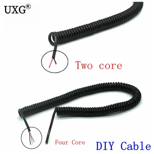 1 шт. DIY spring curl line usb 2,0 line usb 4-жильный провод micro usb mini usb Удлинительный кабель для передачи данных 2 м 200 см 5 м 7,5 м