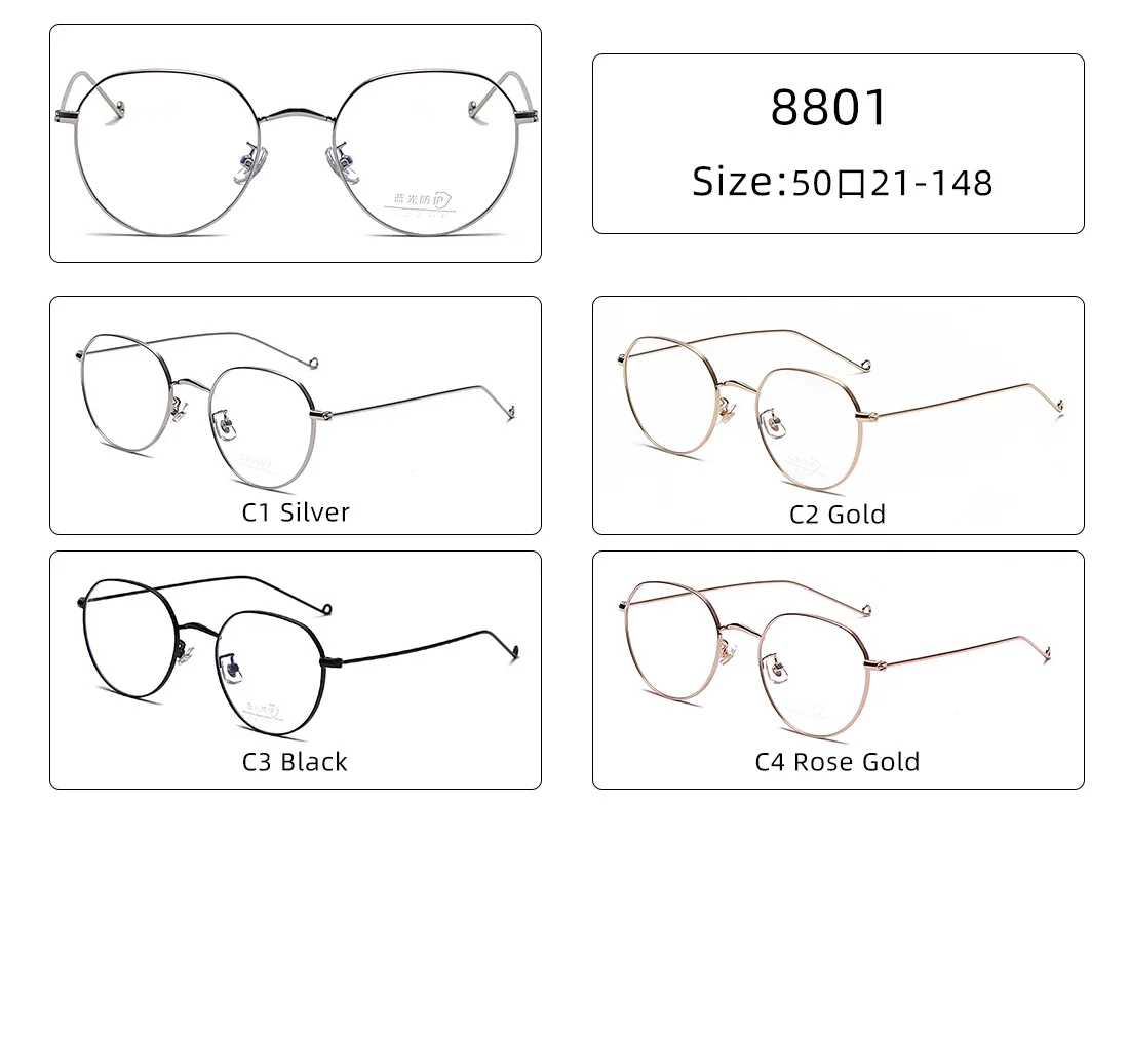 

Blue Blocking Eyewear Bluelight Blocker Comput Glasses Metal Retro Round Frog Frame Anti Blue Light Reading Glasses