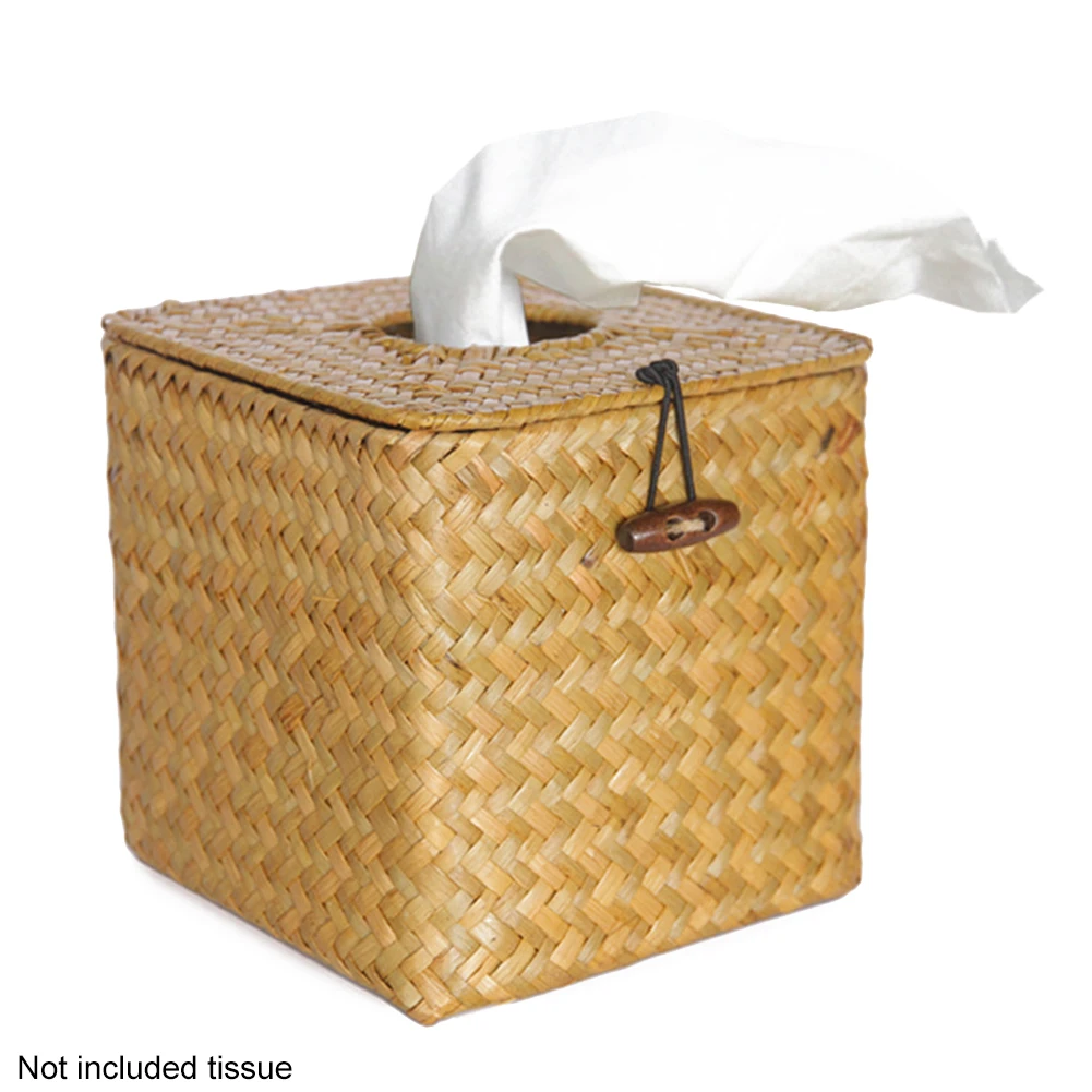 Ручная работа водоросли тканая декоративная ткань коробка квадратный чехол для