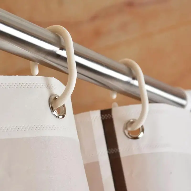 9. Занавеска для душа в клетку PEVA Экологичная занавеска на дверь унитаза душевая s