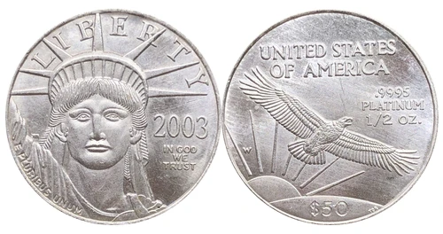 

United States America 2003 W In God We Trust Liberty US Coin $50 Half Ounce 1/2 Bullion Silver Plated Copy Commemorative Coins