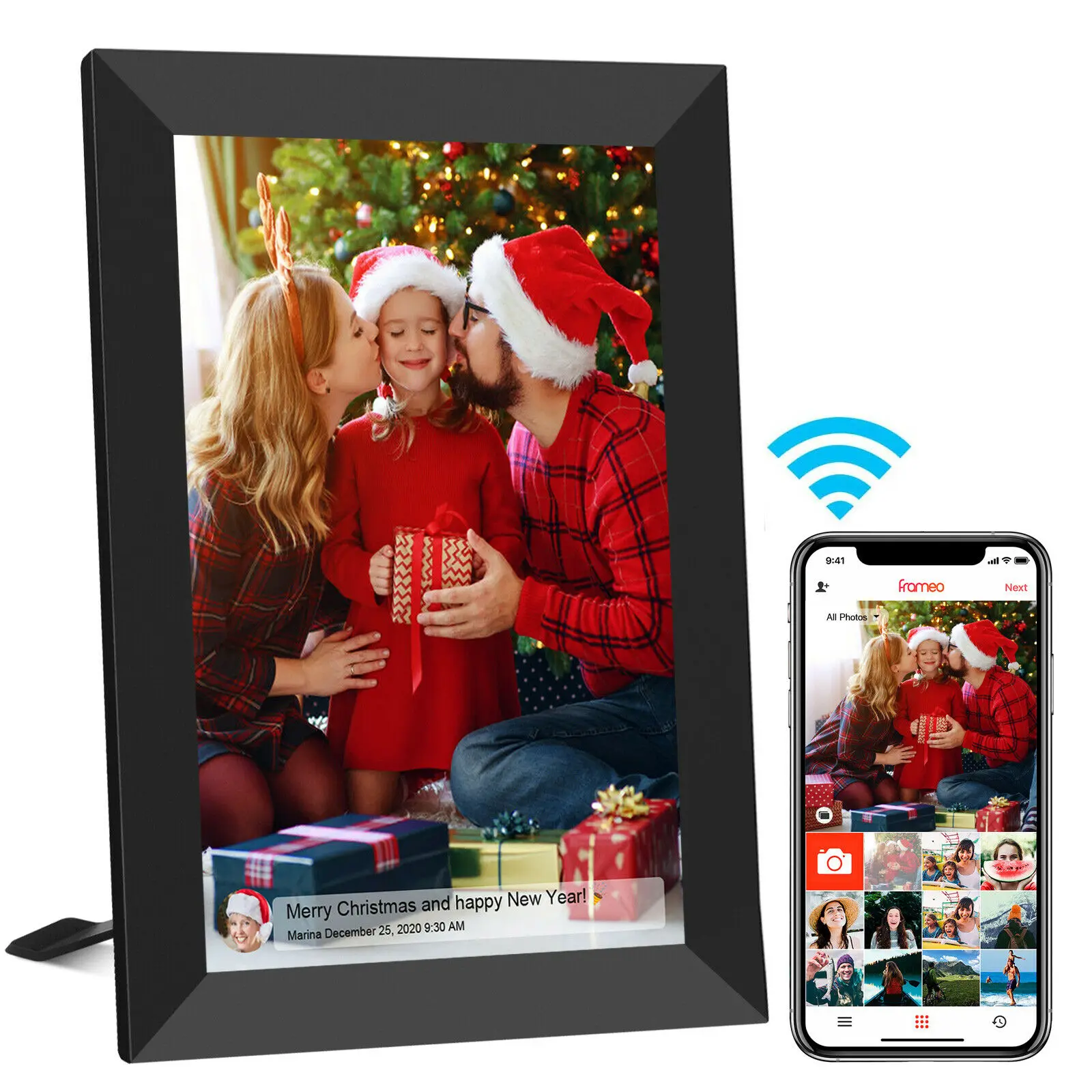 10.1" Frameo Social Photo Frame Receive Photos Over WIFI from Friends & Family Via Smartphone