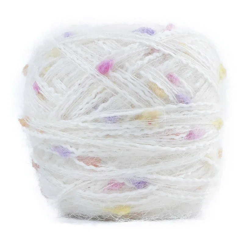 Мохеровая нить с аппликацией 2 шт. * 50 г для ручного вязания спицы ткани мохеровая