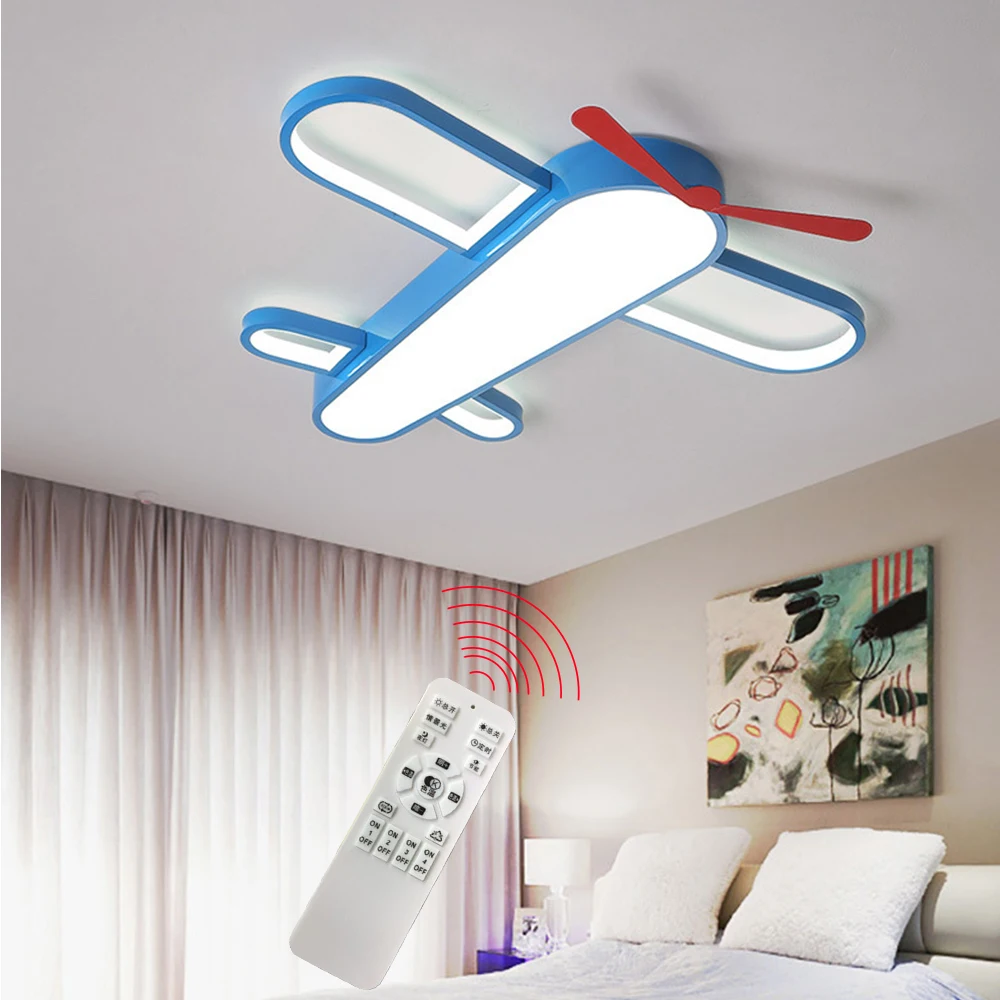 

aeroplane ceiling light led Cartoon aircraft airplane Lamp plain Boys Children Bedroom living room lights Creative luminaires