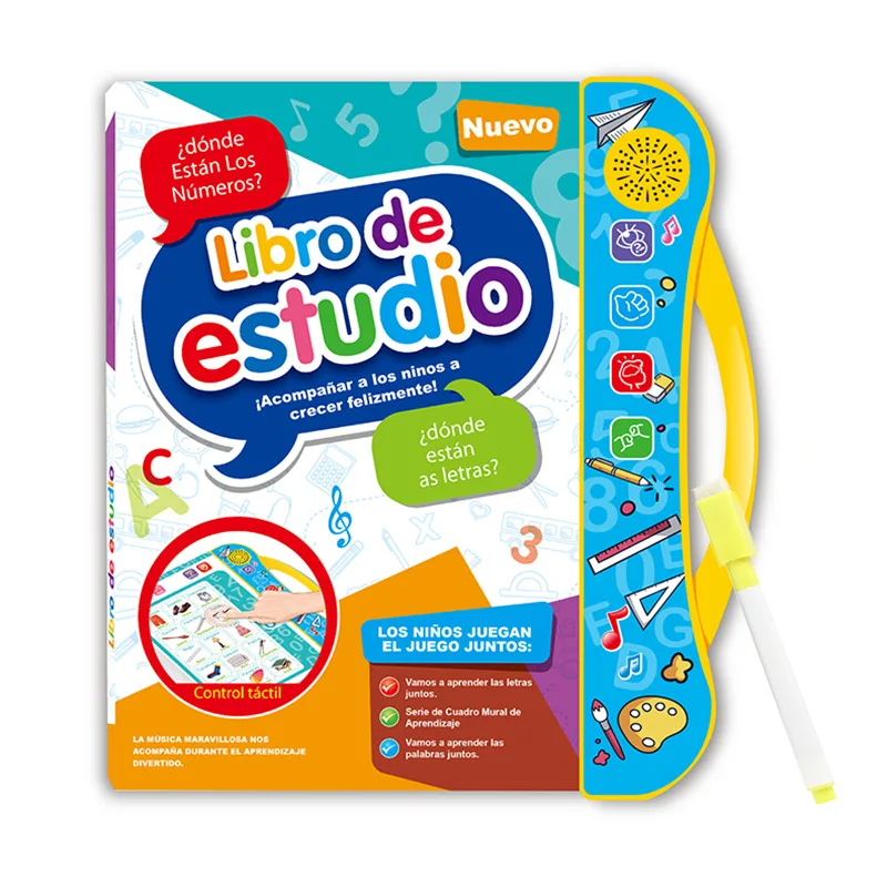Фото ABC звуковая книга для детей английский испанский в виде букв и изучение слов