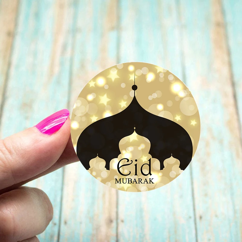 

3.5cm/4.5cmEid Mubarak Stickers Ramadan Mubarak Gifts Decor Bag Seal Stickers Paper Lable Kareem Decoration Eid Al-fitr