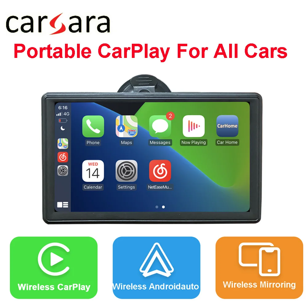 Монитор Apple Carplay сенсорный экран для всех автомобилей 7 дюймов портативный