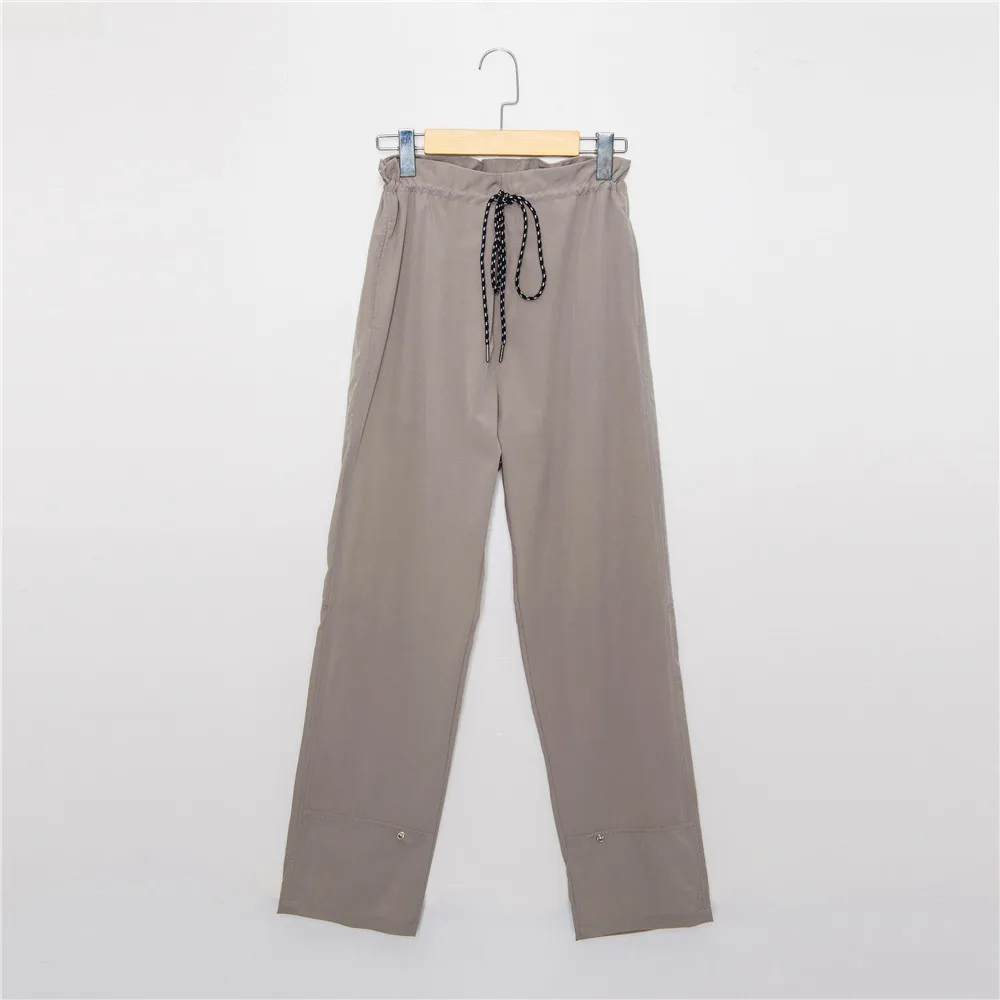 

and 2021 Spring Summer Women's Pants High Waist Flower Bud Casual Loose Elastic Belt Straight Soft Dance Long Pants Women