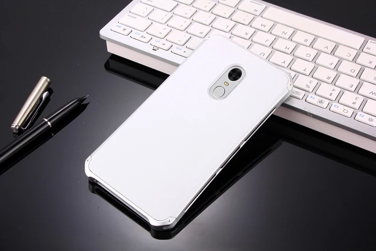 Silver Silver Side Текстурированная антиосенняя Металлическая Рамка PC BackPlate для Redmi Note 4X Note4 Global алюминиевый сплав бампер чехол Note 4 крышка с подарком - Цвет: Silver Silver Side