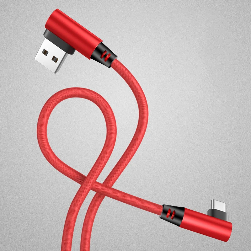 Кабель Micro USB Type-C для быстрой зарядки кабель Samsung S8 S9 S10 Xiaomi Huawei с углом 90 градусов 1