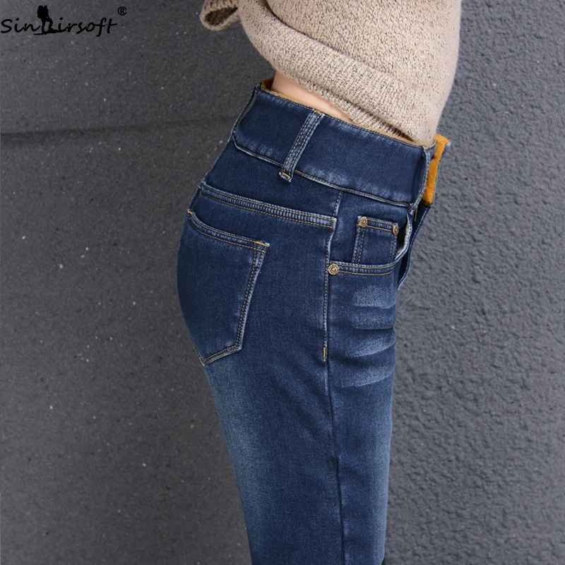 Модные Повседневные вельветовые джинсы больших размеров с двойной пряжкой