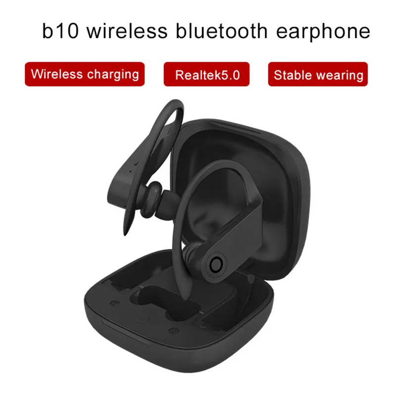 B10 TWS Bluetooth 5 0 наушники спортивные с ушным крючком водонепроницаемые Беспроводная