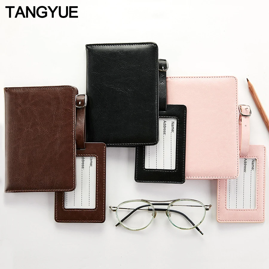 

Leather Passport Cover on The Passport Holder Travel Women's ID Credit Card Rfid Protection Men Case for Passport Wallet Pasport