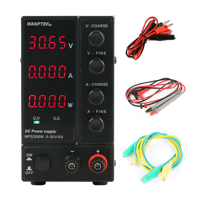 306W 0.01V 0.001A NPS306W/3010 W/605 W/1203 W Регулируемый 30 V/60 V/120 V 3A 5A 6A 10A Регулируемый лабораторный импульсный источник питания постоянного тока 0,1 V/0.01A/0,01 W - Цвет: 306W 0.01V 0.001A
