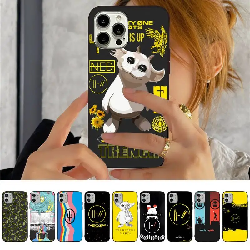 Twenty one pilots Phone Case For iPhone 13 11 8 7 6 6S Plus X XS MAX 5 5S SE 2020 XR 11 pro DIY Funda