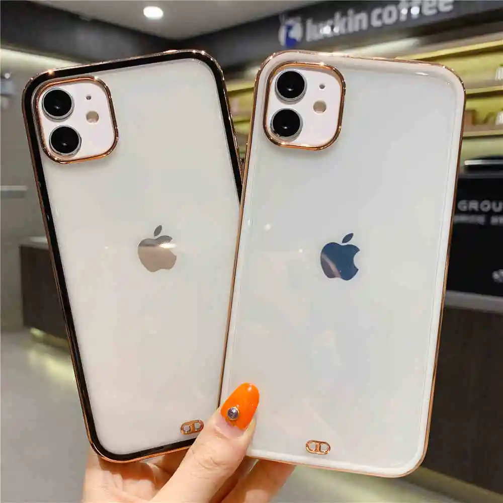 Противоударный бронированный Прозрачный чехол для телефона iPhone SE2 11 Pro X Xs MAX XR 6 6s 7