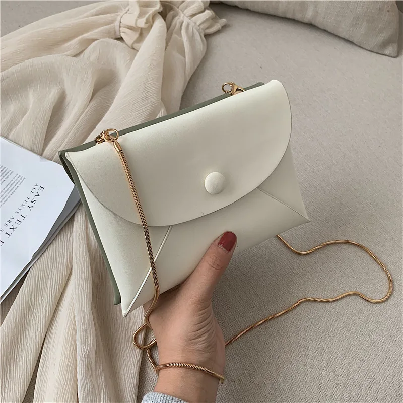 Конверт на кнопке для женщин 2019 Новая модная квадратная сумка с одним плечом