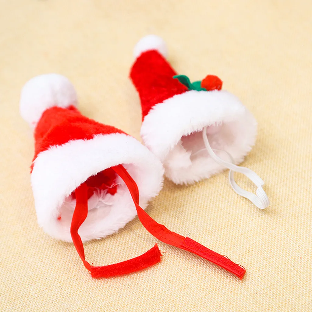 Шапка для питомца кошки собаки красный шарф Рождественский праздничный костюм