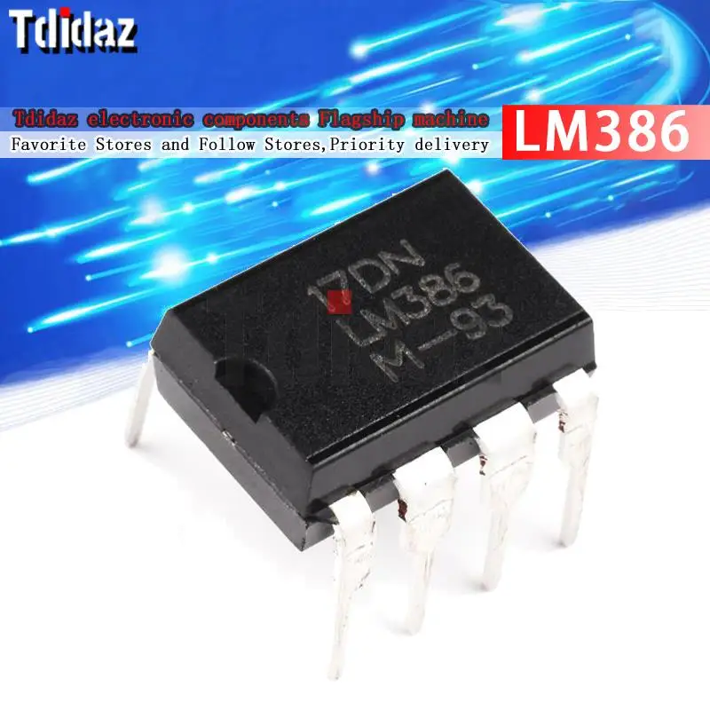 

10 шт. LM386N DIP8 LM386 DIP-8 LM386N-1 DIP новый и оригинальный чипсет IC