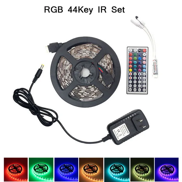 RGB 44Key Set 12 В RGBW RGBWW 5050 водонепроницаемый smd rgb Светодиодный светильник для автомобиля или рождества светодиодный светильник ing декоративная лента для помещений/улицы вечерние 5 м 10 м - Испускаемый цвет: RGB 44Key Set