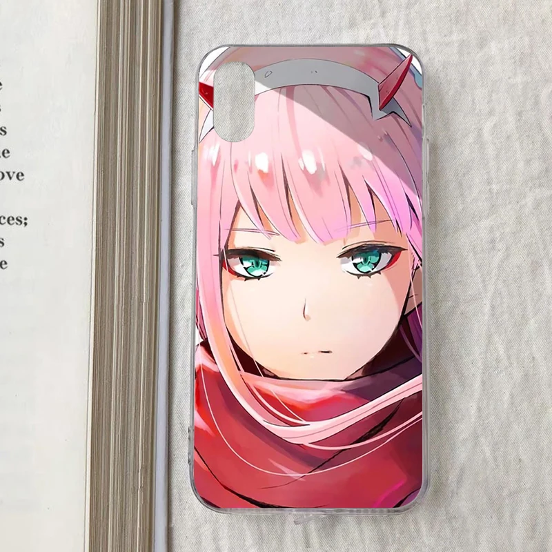 Anime 02 Darling Phone Case for IPhone 12 11 Pro X XR XS Max Mini SE 2020 7 8 6 6S Plus 5 5S SE Sofr Cover Shell