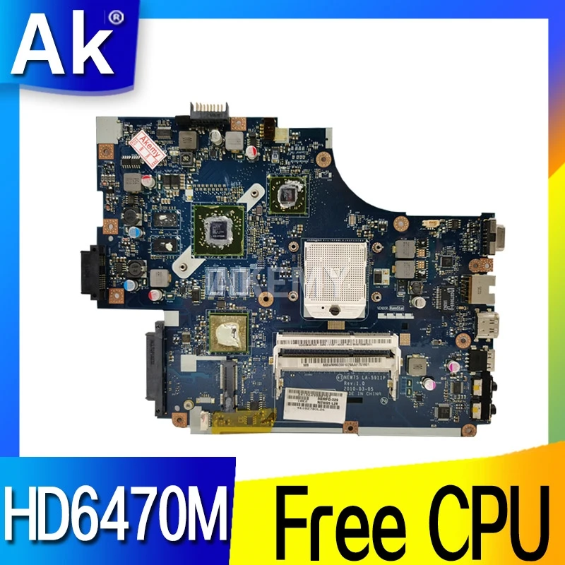 Для For Acer aspire 5551G 5552 5552G материнская плата для ноутбука NEW75 LA 5911P MBWVE02001 MB.WVE02.001 DDR3 HD6470M