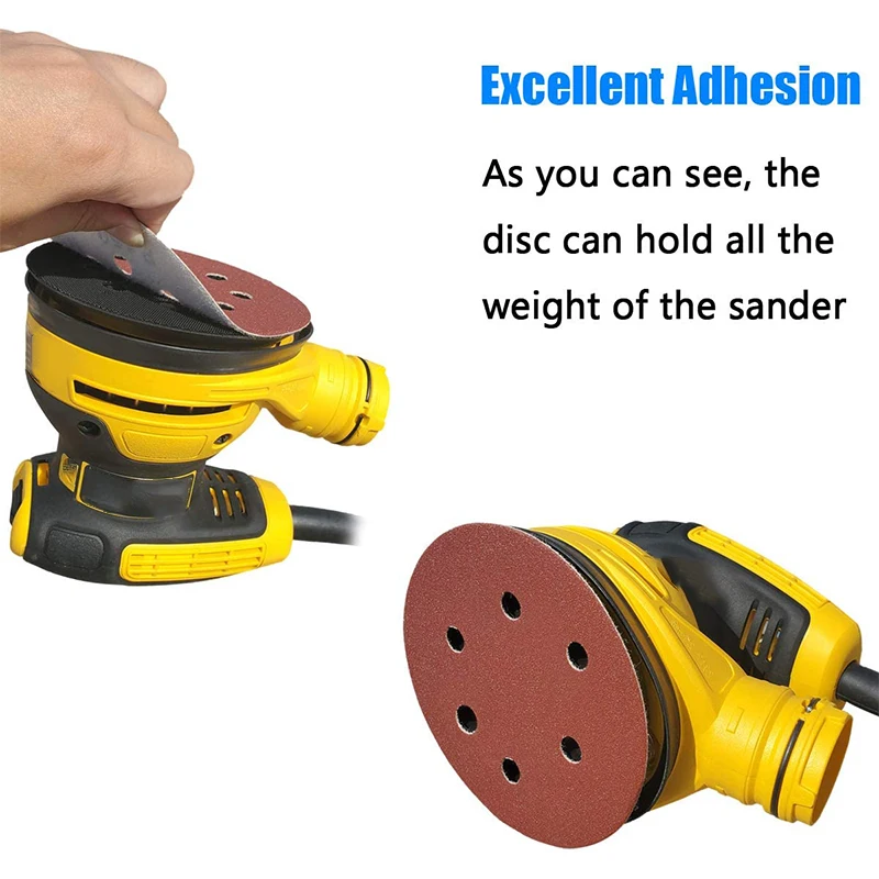 100 шт. 6-дюймовых шлифовальных дисков с крючками и петлями на 6 отверстий по 20 60 80 120