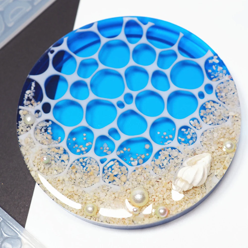 1 шт. ручная работа волнистая смола плесень Океанский кристалл УФ эпоксидная