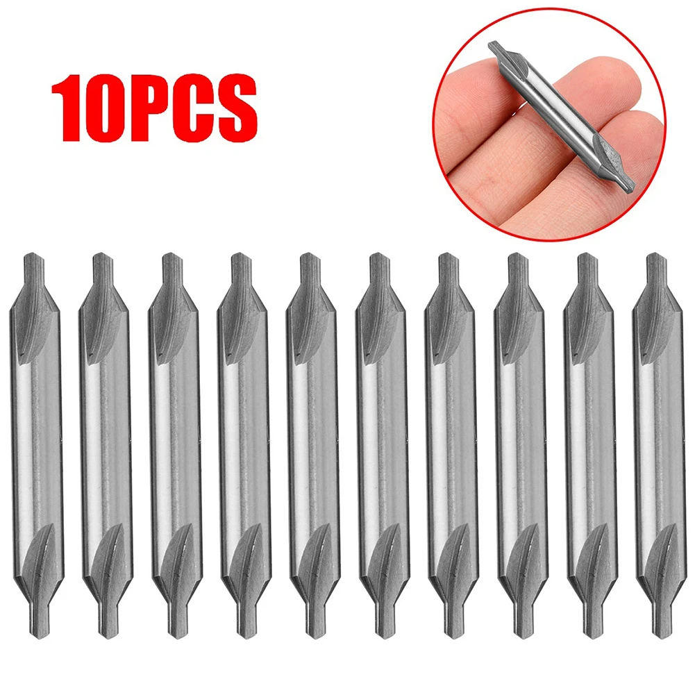 

10 Pieces 60 Degree HSS Center Spotting Drill Bit Combined Countersink Bits 2.5mm High Speed Steel Drill Bit Countersinks Bit