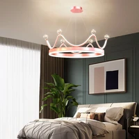 pendant lamp bedroom light modern crystal crown chandelier lighting luxury creative net red room living room lamp crown lamp