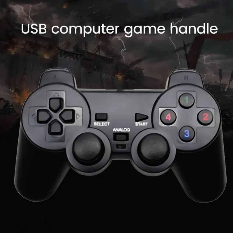 

USB Wired Controller Gamepad For WinXP/Win7/Win8/Win10 For Computer Laptop Joystick For Vista Black Vibration PC Game Joystick