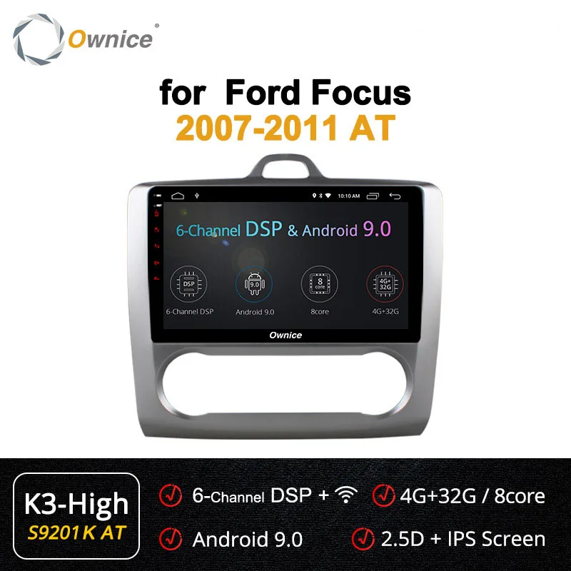 S9201-2 K3-High Ownice K3 K5 K6 2DIN Android 8,1 Восьмиядерный автомобильный Радио dvd-плеер для Ford FOCUS 2007 2008 2009 2010 2011 Navi gps 4G LET DSP - Цвет: S9201-2 K3-High