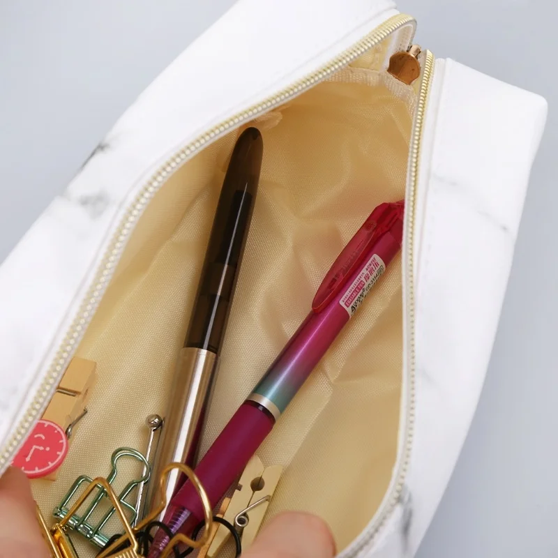 

Grote Leuke Pen Box Ritszakken Marmer Make Storage Levert