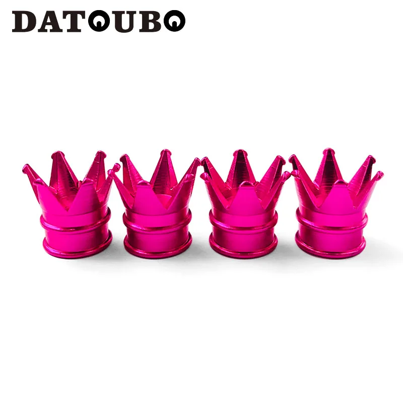 16 pcs of pink DATOUBO, 16 шт., смешанные цвета, Новое поступление, алюминиевая Корона, новинка, для автомобильных шин, клапан, стебли, колпачок, велосипедные шины, воздушные колеса, пылезащитный клапан, крышка s, розовый - Цвет: 16 pcs of pink