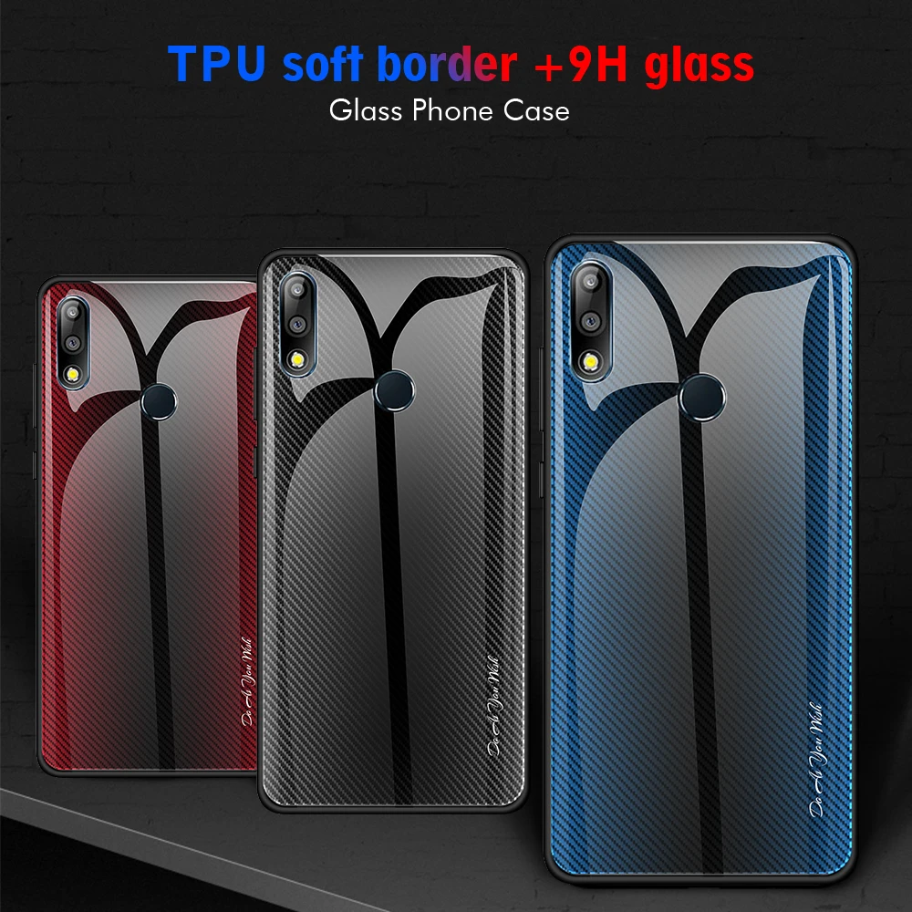 Модный градиентный чехол из закаленного стекла для телефона для ASUS Zenfone max pro m1 zb601kl zb602kl m2 zb631kl zb633kl защитный чехол-накладка
